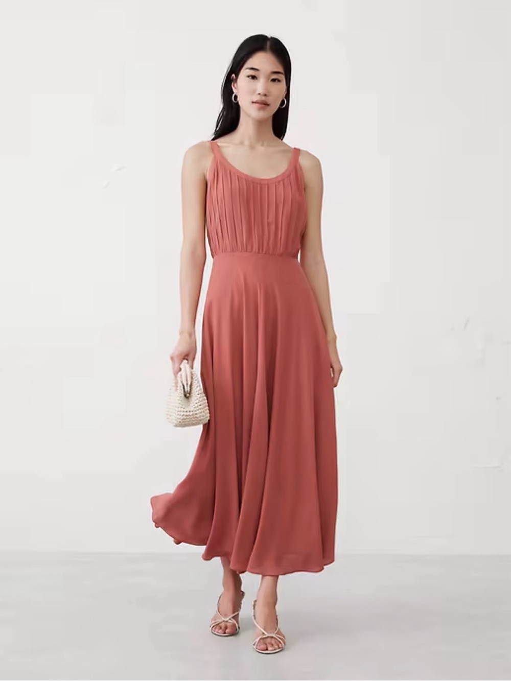 BANANA REPUBLIC Scoop-Neck Midi Dress (Size: S)